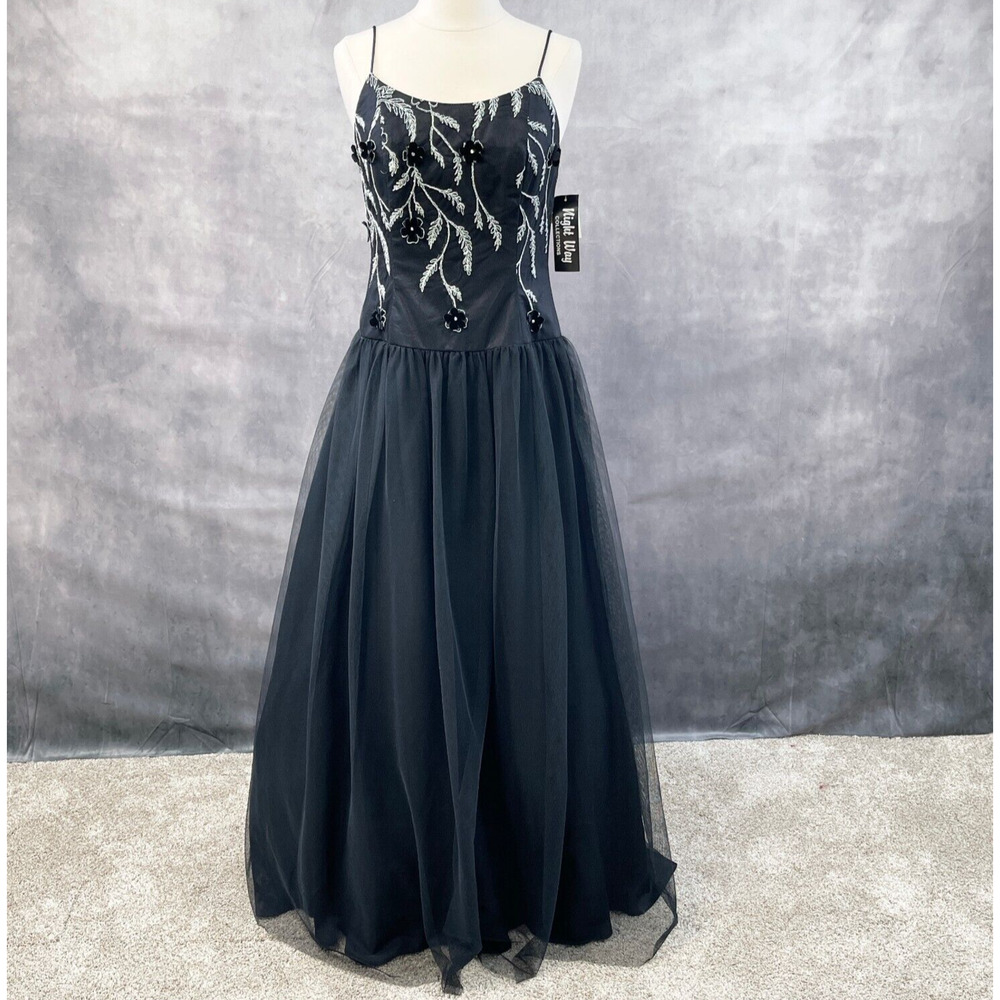 Night Way Collections Gown Dress Womens 6 Whimsigoth Fairy Grunge Coquette Gala